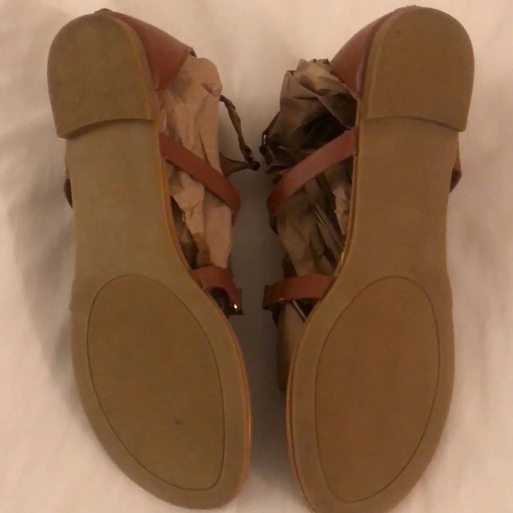 Bamboo sandals (not made of bamboo Co. name) brown size 8 - Picture 3 of 3